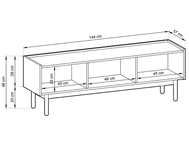 Wohnzimmerset Braha Riviera Eiche, Bianco Marmor
