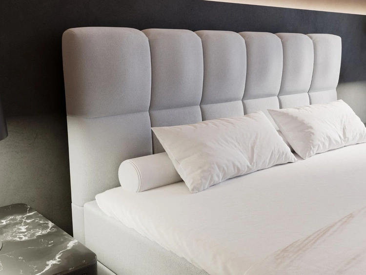 Boxspringbett mit Bettkasten 180x200 Alicante Grau