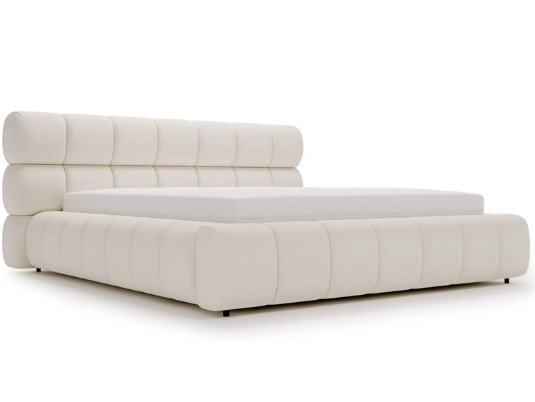 Polsterbett mit Bettkasten und Lattenrost 140x200 Mellow Beige