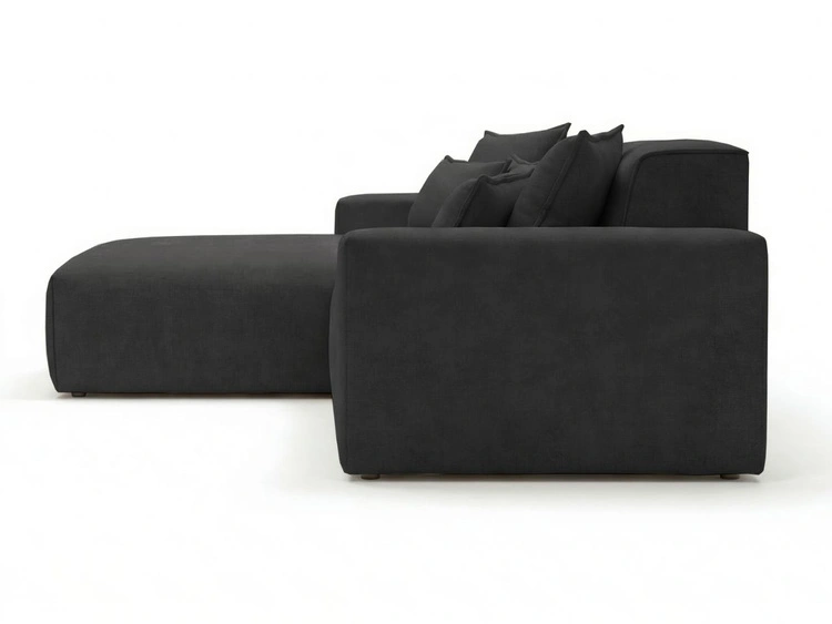 Ecksofa L-Form Links Moderne Ecksofa Leni Schwarz