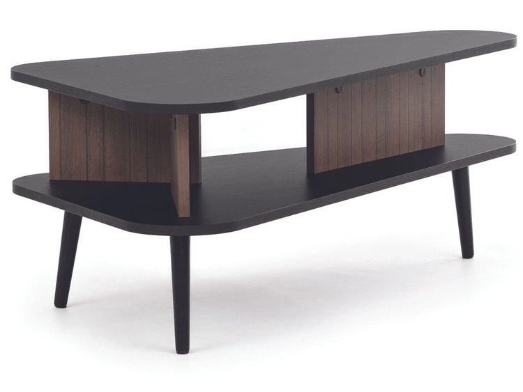 Couchtisch Nemi Schwarzer Graphit Braun