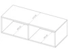 Set mit zwei TV-Lowboard mit Türen 100 cm Kioto Cashmere
