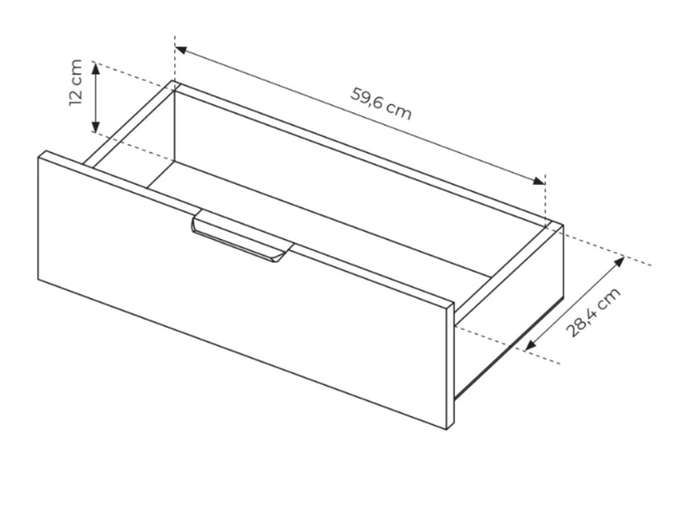 Kommode mit 6 Schubladen Montral Kastanie, Schwarz