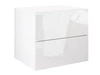 Hängender Nachttisch mit zwei Schubladen Nuveo Lux Weiß Hochglanz