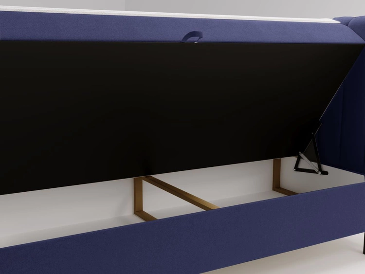 Boxspringbett mit Bettkasten 120x200 Primavera Dunkelblau