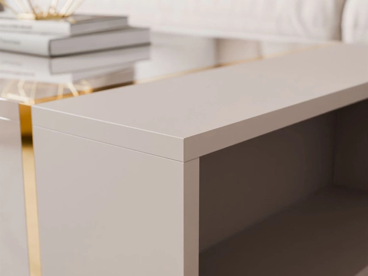 Couchtisch im Glamour-Stil Lunelie Kaschmir Hochglanz