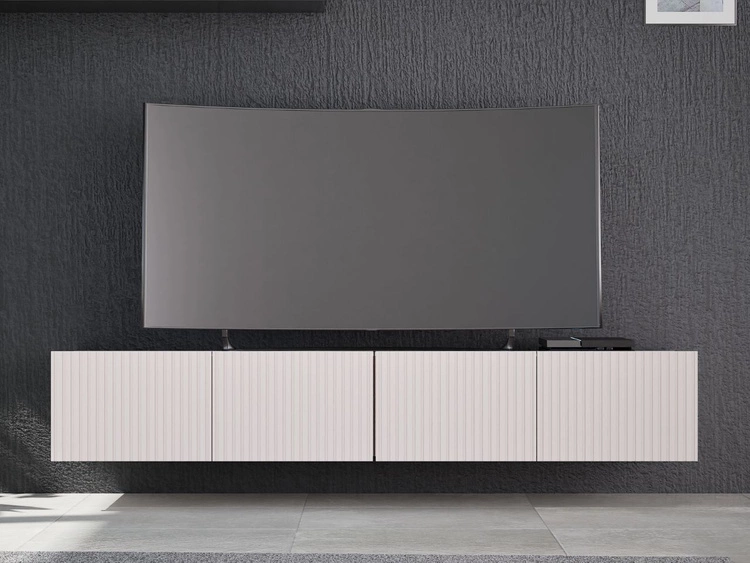 Set mit zwei TV-Lowboard mit Türen 100 cm Kioto Cashmere