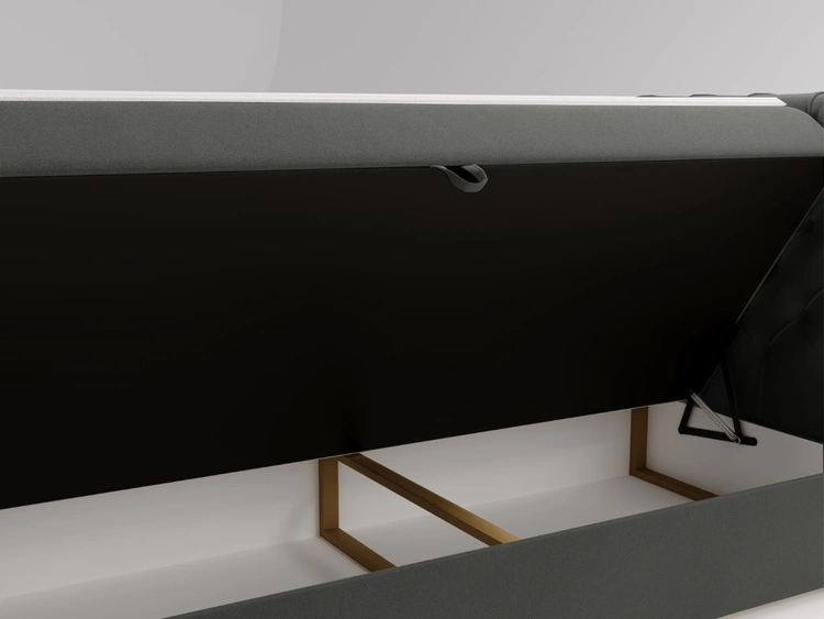 Boxspringbett mit Bettkasten 120x200 Montego Anthrazit