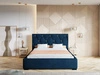 Polsterbett mit Bettkasten und Lattenrost 180x200 Tasso Dunkelblau