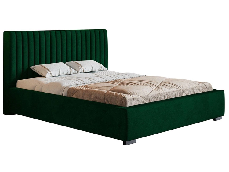 Polsterbett mit Bettkasten und Lattenrost 140x200 Toscania Grün
