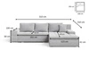 Ecksofa L-Form mit Schlaffunktion und Bettkasten Sonia Beige