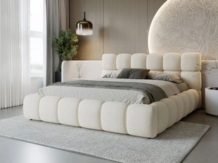 Polsterbett mit Bettkasten und Lattenrost 200x200 Modo Beige