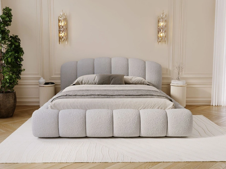 Polsterbett mit Stauraum und Lattenrost 160x200 Cloud Soft Grau