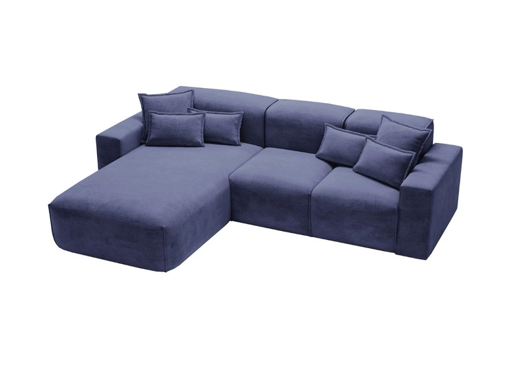 Ecksofa L-Form Links Moderne Ecksofa Leni Dunkelblau