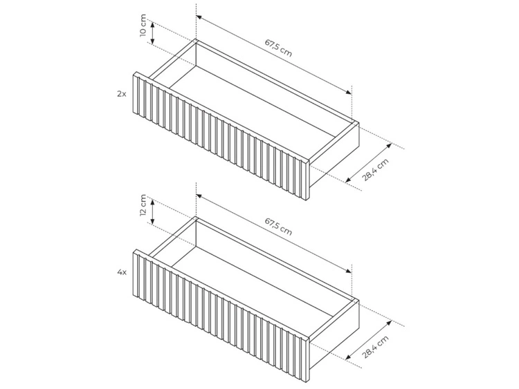 Kommode mit 6 Schubladen Abios Beige, Scandi Eiche