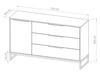 Kommode mit Türe und Schubladen Vigo Hickory Weiß matt