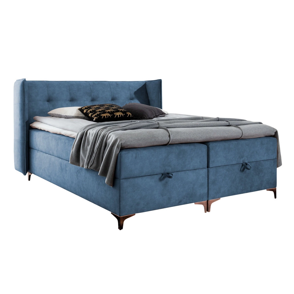 Boxspringbett mit Matratzen 120x200 Saria - Hellblau