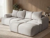 Ecksofa L-Form Rechts mit Schlaffunktion und Bettkasten Bonno Grau