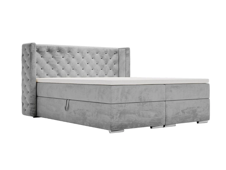 Boxspringbett mit Bettkasten 160x200 Lion Grau
