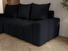 Ecksofa L-Form mit Schlaffunktion und Bettkasten Bresso Schwarz