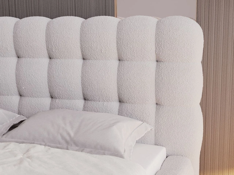 Polsterbett mit Bettkasten und Lattenrost 120x200 Twist Grau