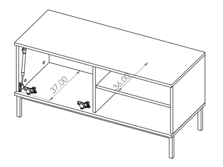 TV-Lowboard mit Türen 100 cm Soroko Schwarz