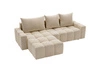 Ecksofa L-Form mit Schlaffunktion und Bettkasten Bresso Beige