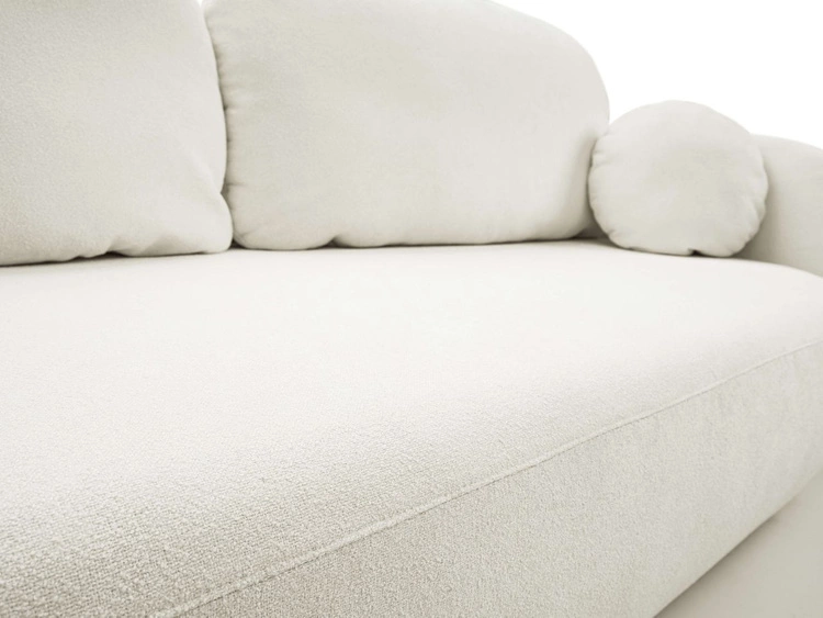 Schlafsofa mit Bettfunktion und Bettkasten Oreo Creme