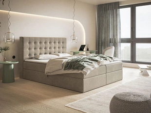 Boxspringbett mit Bettkasten 120x200 Denza Beige