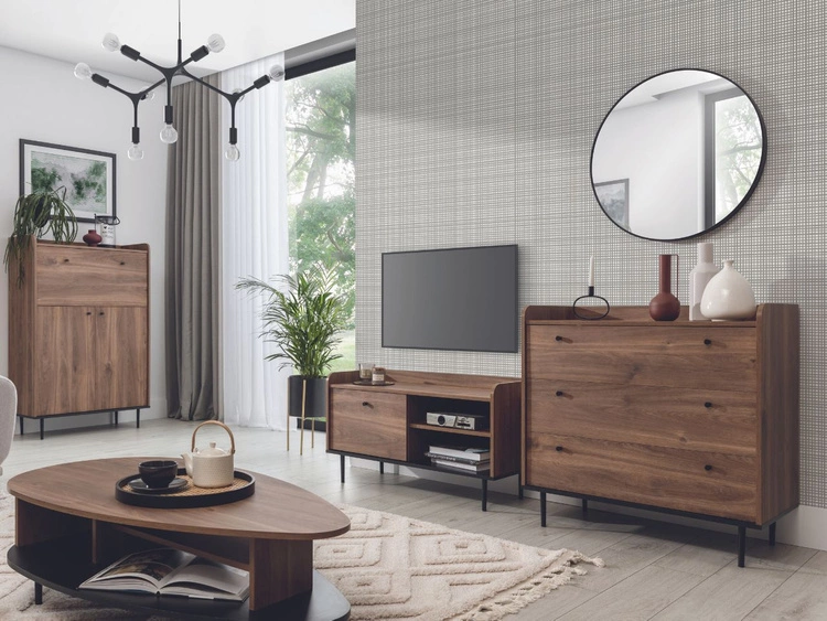 Kommode mit drei Schubladen Vasa Braun