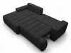 Ecksofa L-Form Links mit Schlaffunktion und Bettkasten Caleo Schwarz