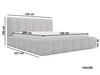 Polsterbett mit Bettkasten und Lattenrost 120x200 Cloud Bouclé-Stoff Beige