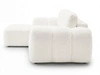 Ecksofa L-Form mit Schlaffunktion und Bettkasten Avelin Links Creme