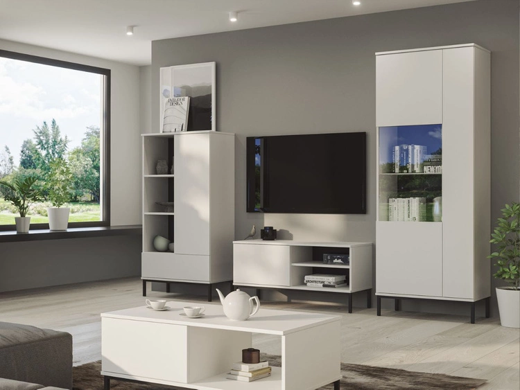 Regal mit Schublade und Türe Soroko Weiß