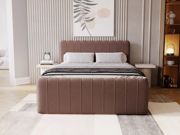 Boxspringbett mit Bettkasten 140x200 Osteno Braun