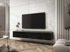TV-Lowboard Hänge mit Türen 175 cm Diolo Schwarzer Marmor mit glatter Front