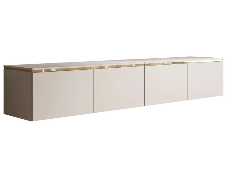 TV-Schrank zum Hängen im Glamour-Stil mit LED-Beleuchtung Celle Kaschmir Matt