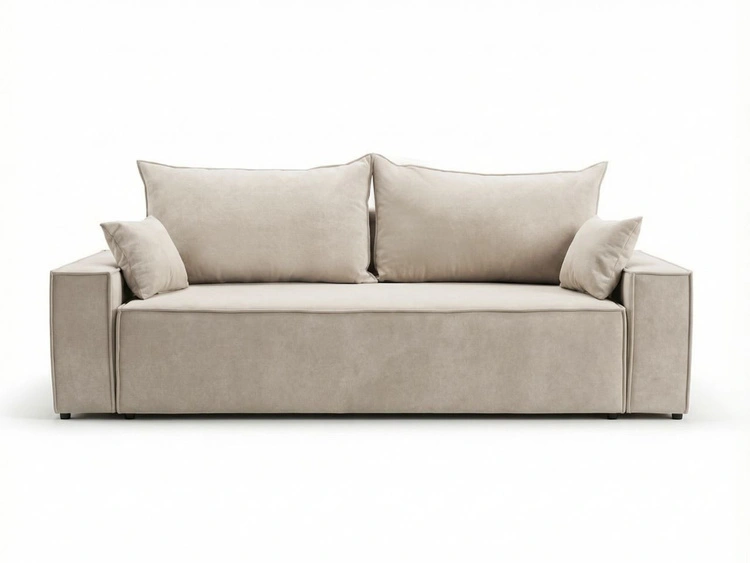 Schlafsofa mit Bettfunktion und Bettkasten Sivra Beige