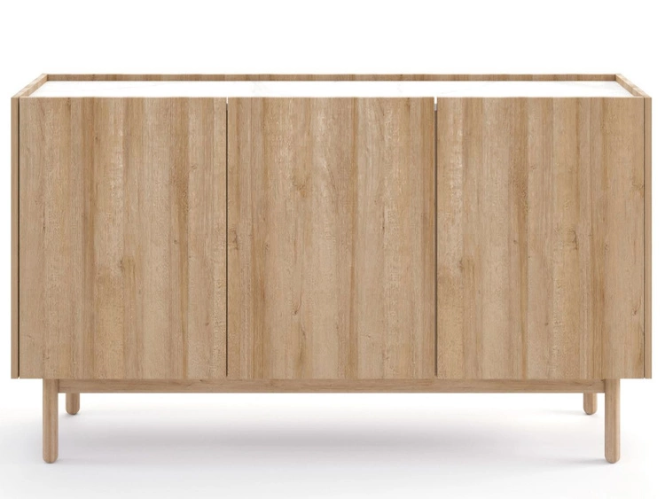 Türkommode Braha Riviera Eiche, Marmor Bianco