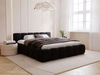 Polsterbett mit Bettkasten und Lattenrost 200x200 Cloud Low Schwarz