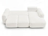 Ecksofa L-Form mit Schlaffunktion und Bettkasten Avelin Rechts Creme