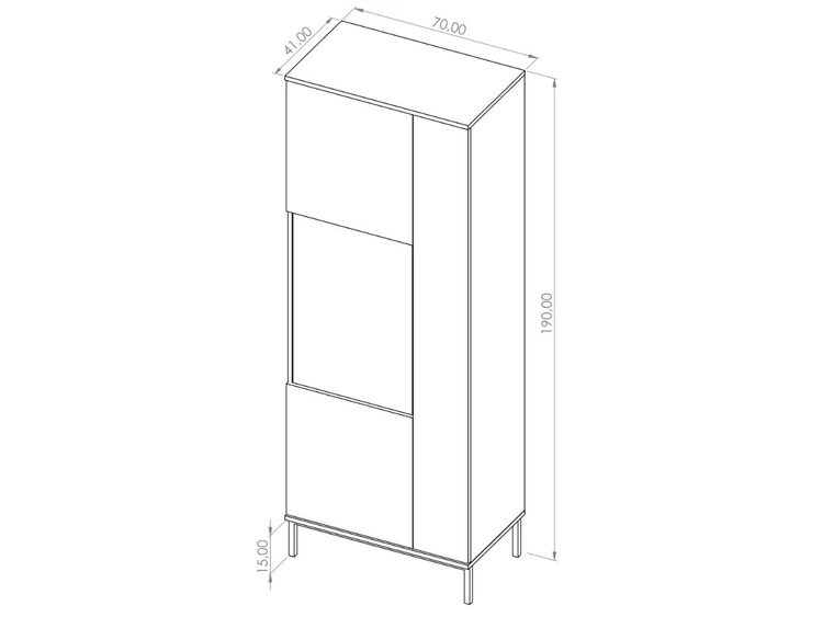 Vitrinenschrank Soroko Weiß