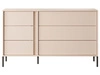 Kommode mit sechs Schubladen Dego Beige