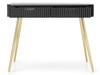 Schminktisch Viva Schwarz auf Goldenen Beinen