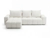 Ecksofa L-Form mit Schlaffunktion und Bettkasten Bresso Creme