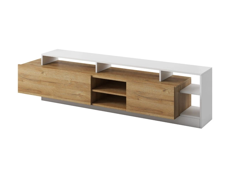 Stilvoll Wohnzimmer-Set Alvano Braun, Weiß