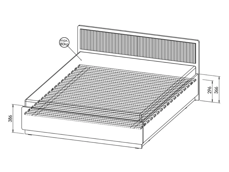 Doppelbett 160x200 Pascale Nussbaum Warmia, Schwarz