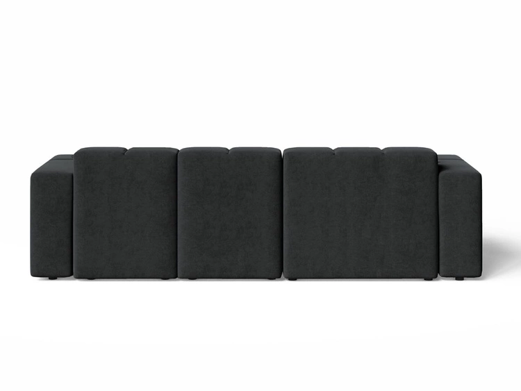 Ecksofa L-Form Links Moderne Ecksofa Loopo Schwarz