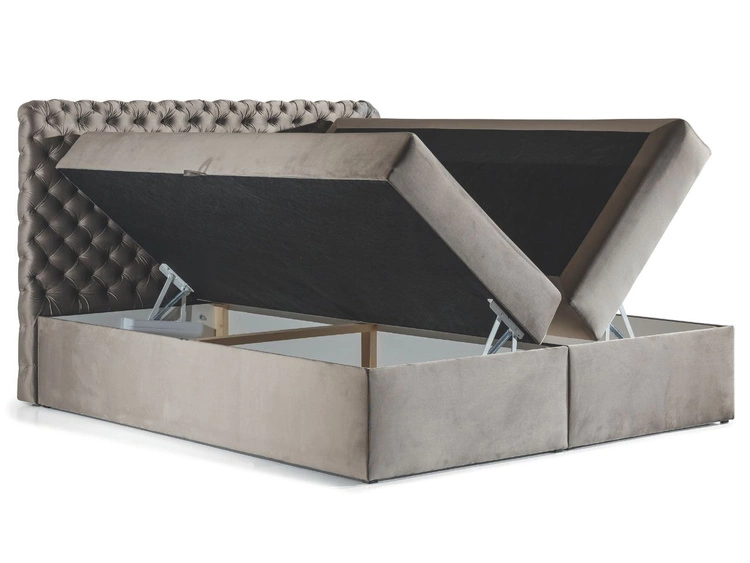 Boxspringbett mit Bettkasten 180x200 Cleo Braun