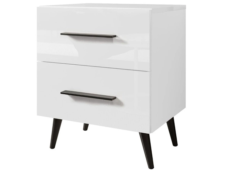 Nachttisch mit Schubladen auf Schwarzen Metallbeinen Noaé Lux